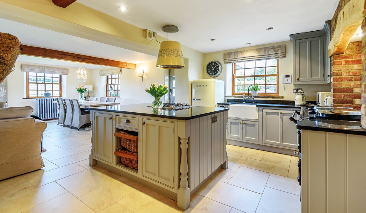 kitchen and dining area